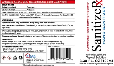 Image Description (Sanitizepx Hand Sanitizer  100 mL 75 Solution)